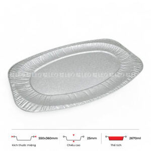 Khay nhôm oval 2670ml