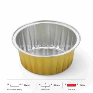 Khay nhôm tròn cao cấp 130ml