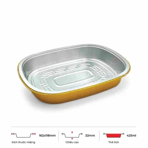 Khay nhôm oval cao cấp 425ml