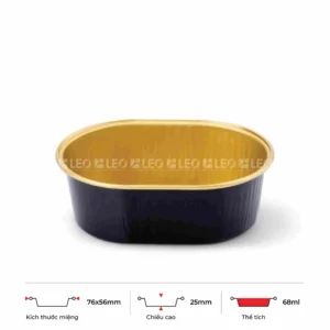 Khay nhôm oval cao cấp 68ml