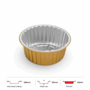 Khay nhôm tròn cao cấp 450ml