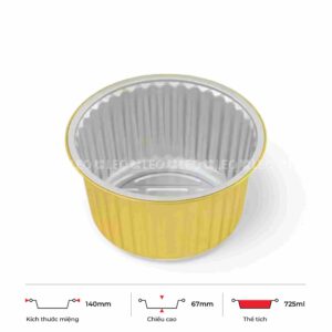 Khay nhôm tròn cao cấp 725ml
