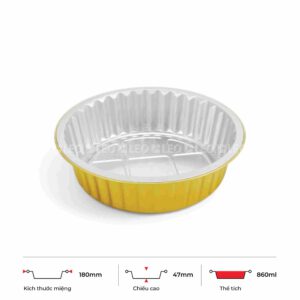 Khay nhôm tròn cao cấp 860ml