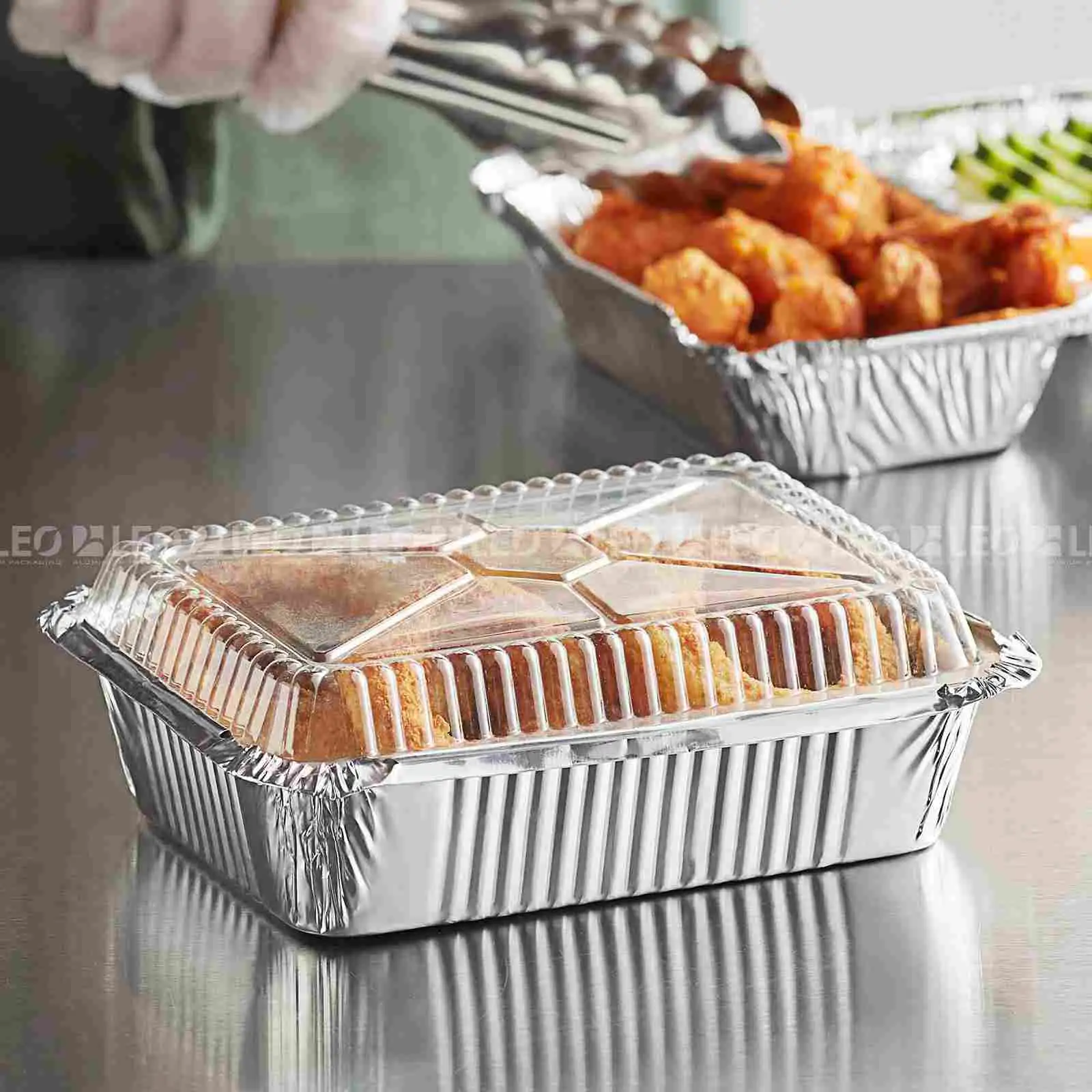 Khay nhôm chữ nhật 1040ml 6 Khay nhôm chữ nhật 1040ml