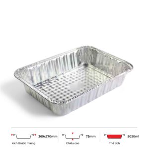 Khay nhôm chữ nhật 5020ml