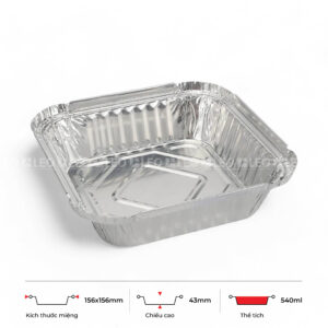 Khay nhôm vuông 540ml