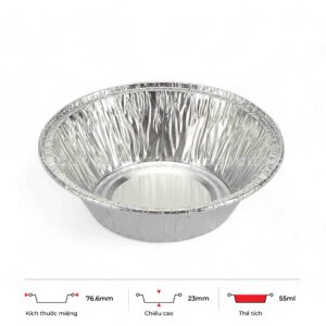 Khay nhôm tròn 55ml
