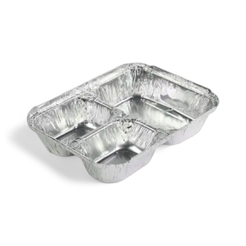 Khay nhôm đựng cơm 3 ngăn 700ml 6 Khay nhôm 3 ngăn 700ml