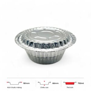 Khay nhôm tròn 750ml