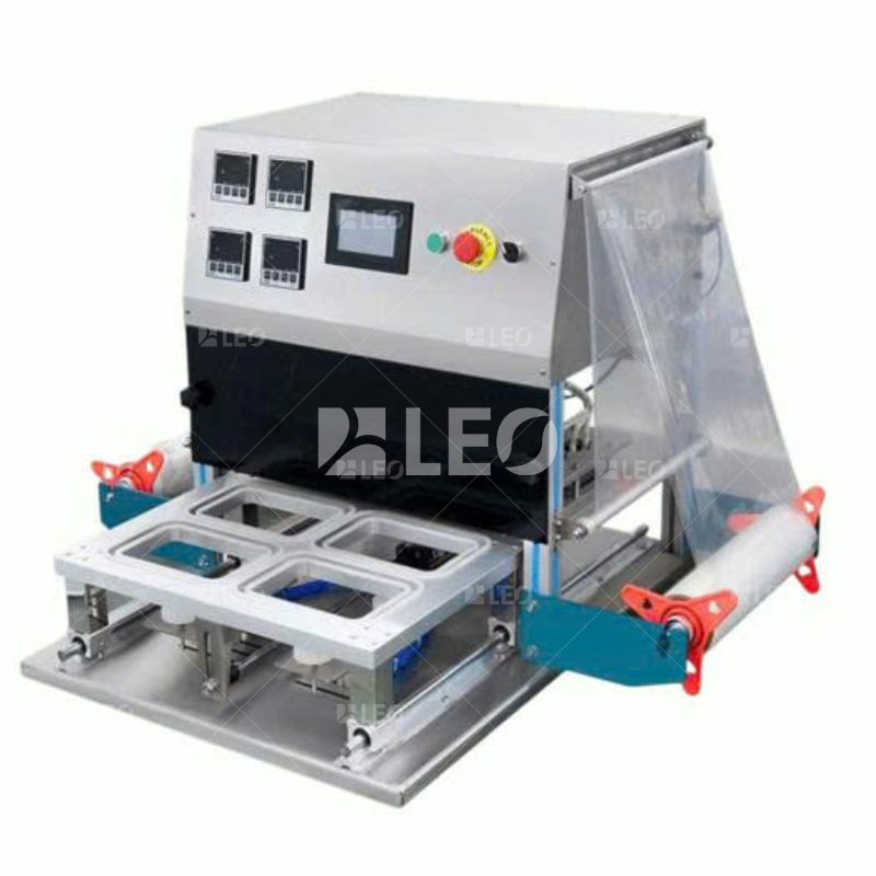 Máy cán màng khay nhôm 4 vị trí