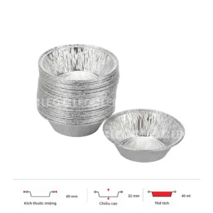 Khay nhôm tròn 40ml